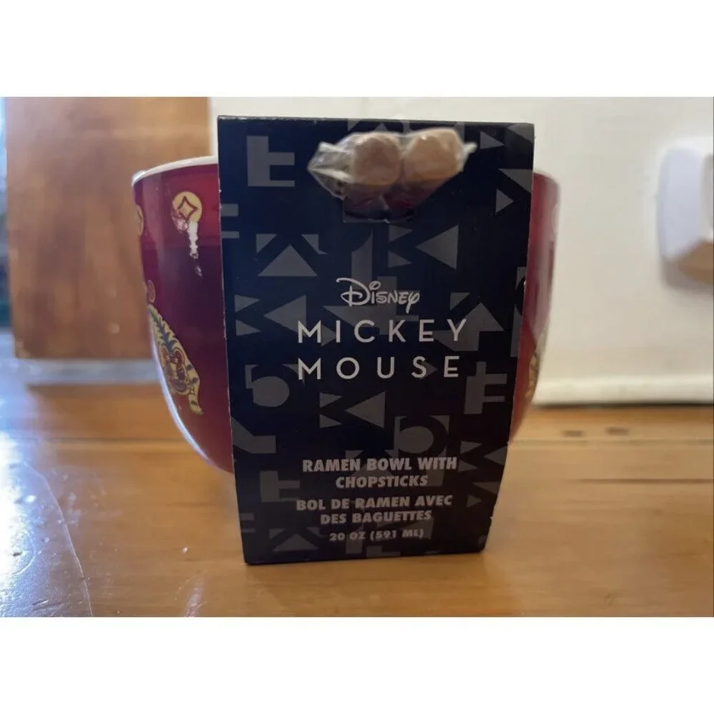 Disney Mickey Mouse - Ramen Noodle 20 Oz. Bowl W/Chopsticks